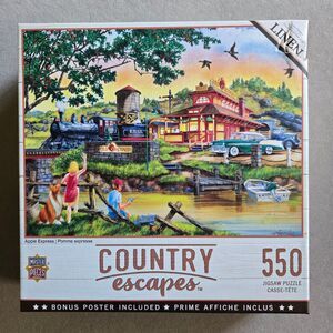 MasterPieces Country Escapes Apple Express 550pc William Kreutz Complete Linen